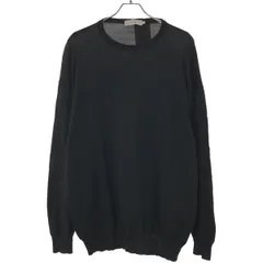 Graphpaper グラフペーパー 22SS Suvin L/S Crew Neck Knit コットンニットセーター GM221-80129B ブラック Fのサムネイル