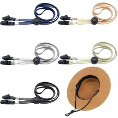 [Seiunn] 帽子クリップ 帽子 紐 【5個セット】 ハットストラップ キャップキーパー クリップ式 長さ調整可能 風飛び防止 落下防止 アウトドア 散歩 登山 釣り 海辺 旅行 便利小物 男女兼用 子ども対応 1