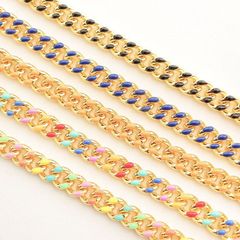 真鍮製 14KGP 金アレ対応 エポ カラフル 喜平 きへい チェーン アクセサリーチェーン ハンドメイド アクセサリー パーツ 切り売り 20cm