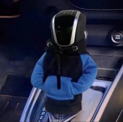 シフトノブカバー シフトレバー カバー 車 シャツ カバー 面白い 自動車 ダストカバー シフトグリップカバー 可愛い 汚れ防止 汎用 調節可能 面白いパーカー チェンジレバー ギア 水洗い可能 夏冬通用 おしゃれ青 ブルー ブラック 黒 w6