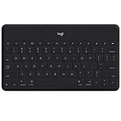 【中古】ロジクール iPad iPhone キーボード ポータブル iK1042BKA ブラック Bluetooth 薄型 充電式 iPhoneスタンド付 ワイヤレス 無線 国内正規品