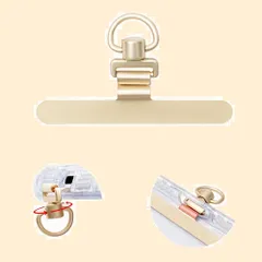 【在庫セール】全機種対応 スマホケースに挟む 充電影響なし 丈夫10kgまでの荷重量 薄型 携帯ストラップホルダー 落下紛失防止 スマホショルダー メッキ仕上げ ステンレス鋼 金属製タグパッチ (B) 【極薄0.2mm・360°旋回式・浮きなし湾曲した構造】