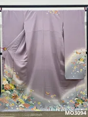 作家振袖 豪華 手描 鴛鴦 蝶 落款入り 身丈166cm 躾糸付き