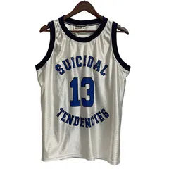 ヴィンテージ vintage 90's Suicidal Tendencies バスケットジャージ ゲームシャツ USA製 ノースリーブ ホワイト Mサイズ 201MT-4409 VB