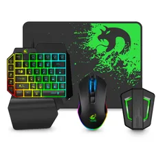 メカニカル式、専用コンバーター付き、片手キーボードマウスセット 、RGB ゲーミング キーボード マウス セット、 USB有線　、アダプター レインボーバックライト、5マルチメディアファンクションキー、ポータブルミニシングルゲーマーキーパッド、リストレスト付き