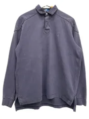 POLORALPH LAUREN (ポロラルフローレン) 長袖ラガーシャツ ポニー刺繍 エルボーパッチ ショルダーパッチ スリット M グレー メンズ/045