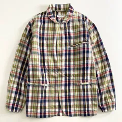 70g26 《美品》 Engineered Garments エンジニアドガーメンツ KNOCK ABOUT JACKET ノックアバウト ジャケット マドラスチェック柄 スナップボタン XSサイズ マルチカラー コットンのサムネイル