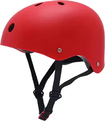 YRINA(ユリーナ) 自転車 ヘルメット子供用 キッズヘルメット スポーツヘルメット 子ども 軽量 CE安全規格 通気性 こども S(レッド, S(48~56cm))のサムネイル