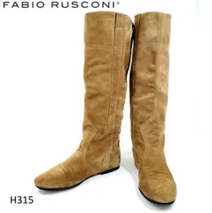 ファビオルスコーニ✨️ロングブーツ　フラットタイプ　キャメル　37　23.5cm FABIO RUSCONI