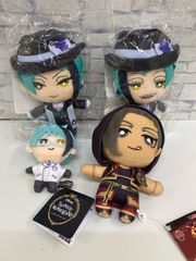 【L5-55】◇ ツイステッドワンダーランド　ぬいぐるみ4点セット　ジェイド・リーチ、フロイド・リーチ、ジャミル・バイパー