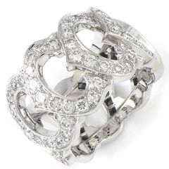 カルティエ Cartier リング C ドゥ カルティエ フル パヴェ ダイヤモンド K18WG 11.5号 / #52 【中古】