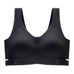 シームレスブラ ノンワイヤー ナイトブラ パッド付 取り外し 調節 盛れる 補正 スポーツ 軽い 吸汗 速乾 姿勢 楽ちん 大きいサイズ as04