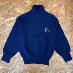 ’80s MILITARY イタリア軍 P.T. ハイネック ニット ネイビー セーター プルオーバー 海軍 80年代 ミリタリー メンズ レディース ヴィンテージ ビンテージ VINTAGE ユーズド USED 古着のサムネイル