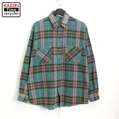 80s vintage BIGMAC チェック柄 ヘビーネル 長袖シャツ メンズ 表記Lサイズ