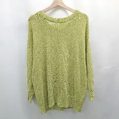 ◇ ⊂ Spick & Span スピック＆スパン シンプル系 長袖 Vネックニット サイズ表記なし ライトグリーン系 レディース E  【1507160033330】