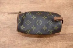 ルイヴィトン パピヨン ミニポーチ モノグラム 持ち手リペア済み ロゴなしモデル LOUIS VUITTON ルイ・ヴィトン モノグラム パピヨンポーチ