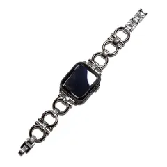 【新品】 Royce&Roland Apple watch チェーン バンド (44mm 45mm 46mm 49mm) 工具不要/おしゃれ アップルウォッチ チェーンバンド (メタル) シルバー (Series 10 9 8 7 6 5 4 SE Ult 1