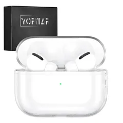【新品】 YOFITAR AirPods Pro 2 用 ケース クリア エアーポッズ プロ 用 TPUケース 分離式 全面保護カバー 落下防止 耐衝撃 防塵 装着充電可能 防水 カラビナ付き AirPods Pro2用のケース 透明 1