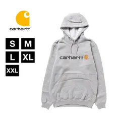 新品 未使用 並行輸入 Carhartt / カーハート SIGNATURE LOGO SWEATSHIRT ロゴ スウェット パーカー【215262】100074 HEATHER GREY