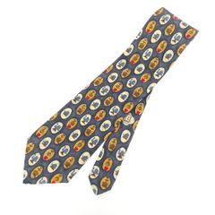 dunhill ダンヒル  ネクタイ   ネイビー シルク100％ メンズ 総柄　240001139377
