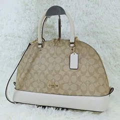 コーチ COACH シエラ シグネチャー 2way ショルダーバッグ ハンドバッグ ベージュ ライトブラウン PVC レザー F37233 2585416e20251020