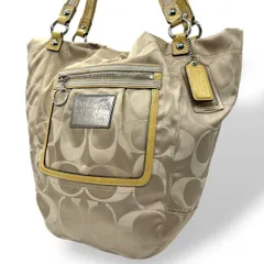 美品 467 コーチ トートバッグ A4 ポピー シグネチャー キャンバス