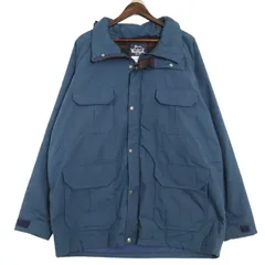 80年代 USA製 WOOLRICH ウールリッチ マウンテンパーカー アウトドア ネイビー (メンズ XL) 中古 古着 A3413