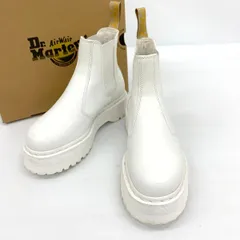 Dr.Martens V2976 QUAD MONO チェルシーブーツ サイドゴアブーツ ショート レディース UK6サイズ ホワイト ドクターマーチン 靴 IF13325■