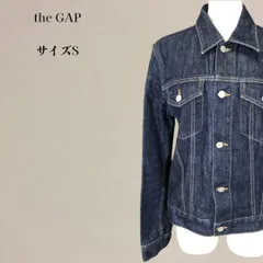【美品】 the gap 革ダグ デニムジャケット Sサイズ インディゴブルー