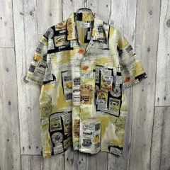 Winston Club ウィンストン クラブ 半袖 総柄 開襟 シャツ L