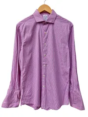 BROOKS BROTHERS (ブルックスブラザーズ) USA製 長袖ストライプシャツ 15 1/2 ピンク系 メンズ/045