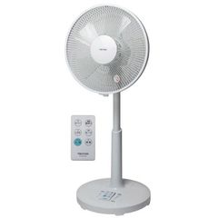 扇風機 リビング扇風機 5枚羽根 30cm DCモーター 静音 静か パワフル 省電力 リビングファン ファン リモコン付き テクノス TEKNOS 省エネ エコ KI-327DC ホワイト