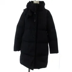 ケイトスペード KATE SPADE リボン装飾ダウンコート ボリュームカラー ミドル XS 紺 ネイビー NJMU4152 /AQ ■GY19のサムネイル