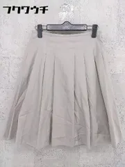 ◇ NATURAL BEAUTY ナチュラルビューティー プリーツ 膝丈 フレア スカート サイズ38 ベージュ レディース 【中古】 【1002801536060】
