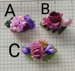 ヘアクリップ 小 花飾り ハンドメイド