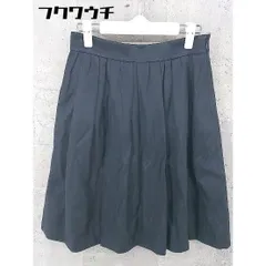 ◇ UNITED ARROWS ユナイテッドアローズ 膝丈 フレア スカート サイズ38 ネイビー レディース 【中古】 【1101270013550】