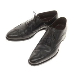 【中古】グレンソン GRENSON カーフ ウイングチップ ドレスシューズ ブラック【サイズ8F】【メンズ】