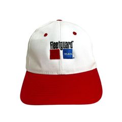 【キャップ/帽子】Fleetguard (フリートガード) ツートンカラーキャップ スナップバックキャップ ホワイト 白 レッド 赤