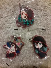 鬼滅の刃　カプセルラバーマスコット　3種