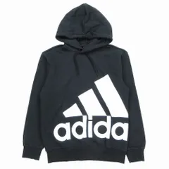23AW アディダス adidas ロゴ プリント スウェット パーカー フーディー 裏起毛 プルオーバー 長袖 トップス IT6074 S ブラック ur92 /SGW