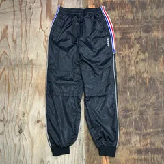adidas アディダス デサント製 ナイロン トラックパンツ ジャージ シャカパン 裾リブ サッカー soccer foot ball 80s 90s 古着 VINTAGE メンズ サイズ XO MH33