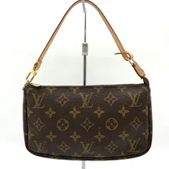 LOUIS VUITTON ルイ・ヴィトン M51980 ポシェット・アクセソワール(旧)  ポーチ ブラウン 茶 モノグラムキャンバス メンズ レディース USED