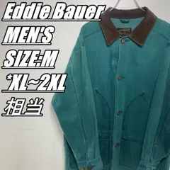 【US古着・80's~90’s・黒タグ後期】Eddie Bauer エディーバウアー ハンティングジャケット　メンズ　サイズ表記M　XL~2XL相当　グリーン系