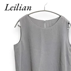 Leilian レリアン レディース トップス Tシャツ ノースリーブ グレー Mサイズ 001241S