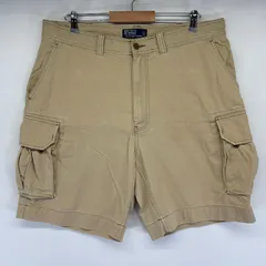 古着 ポロバイラルフローレン Polo by Ralph Lauren ショートパンツ チノ カーゴ ポロチノ ハーフパンツ ワンポイントロゴ w38  ベージュ メンズ