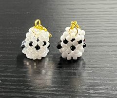 ビーズチャーム　2個セット　シマエナガ④