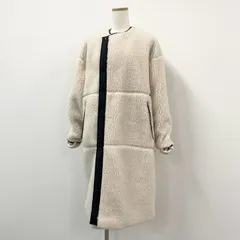ハイク　HYKE ボア ロングコート サイズ1 ホワイト HYKE（ハイク）の「＜HYKE（ハイク）＞ ボア ロングコート