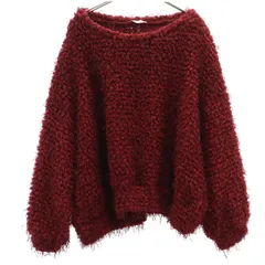 ZARA TRAFALUC ザラ トラファルック 長袖 ニット M ワインレッド セーター レディース 古着