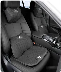 3点セット三菱 アウトランダー デリカ エクリプスクロス アウトランダーPHEV 専用 車載用 冷感ネックピローと腰当てセット 内装快適グッズ ドライブ枕673