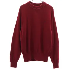 ZOY ゾーイ 日本製 カシミヤ100% ゴルフ 長袖 セーター 1 ボルドー ニット メンズ 古着のサムネイル